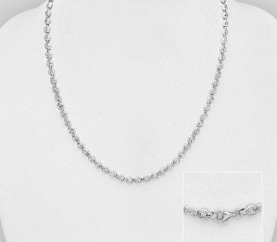 ITALIAN DELIGHT - 925 Sterling Silver Necklace, 3.3 mm Wide, Made in Italy