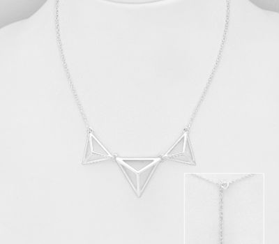 925 Sterling Silver Pyramid Necklace