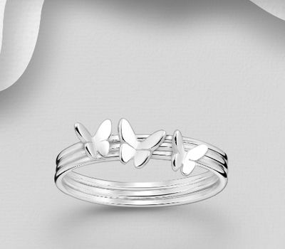 925 Sterling Silver Butterfly Ring