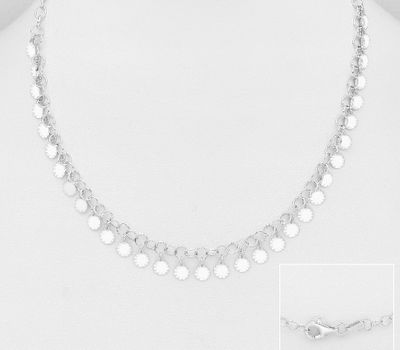 ITALIAN DELIGHT - 925 Sterling Silver Necklace, 9 mm Wide. Made in Italy