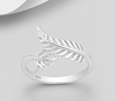 925 Sterling Silver Leaf Ring