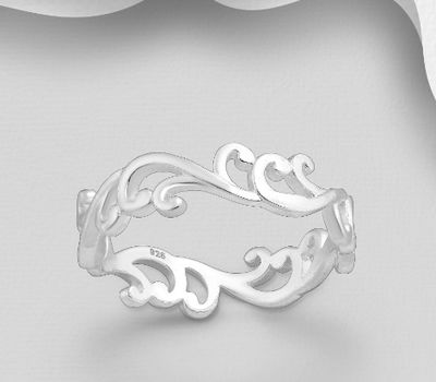 925 Sterling Silver Swirl Ring