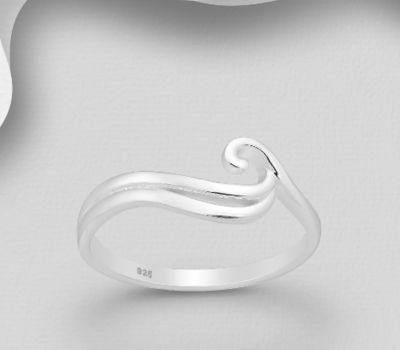 925 Sterling Silver Wave Ring