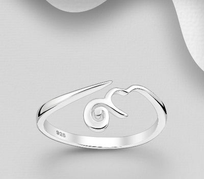 925 Sterling Silver Adjustable Thai Lucky Number 9 Ring