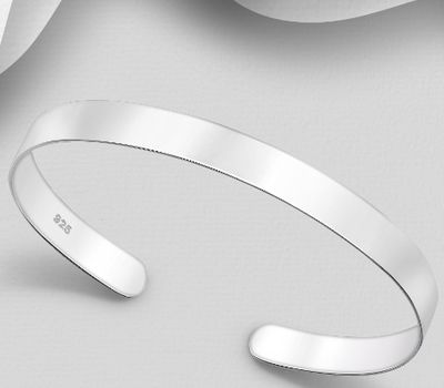 925 Sterling Silver Engravable Cuff Bracelet