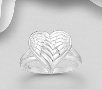 925 Sterling Silver Wings Ring