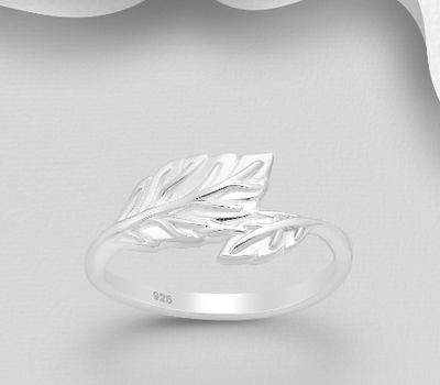 925 Sterling Silver Leaf Ring