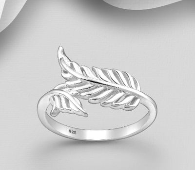 925 Sterling Silver Leaf Ring