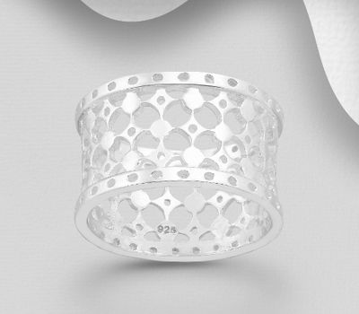 925 Sterling Silver Pattern Ring