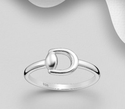 925 Sterling Silver Horse Snaffle Ring