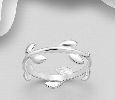 925 Sterling Silver Leaf Ring