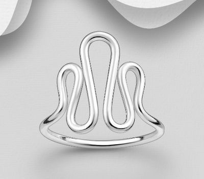 925 Sterling Silver Wavy Ring