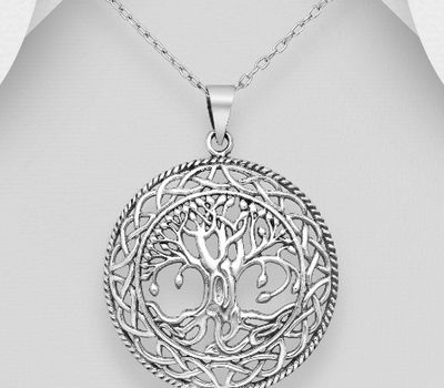 925 Sterling Silver Celtic Tree Of Life Pendant