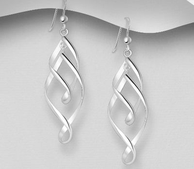 925 Sterling Silver Swirl Earrings