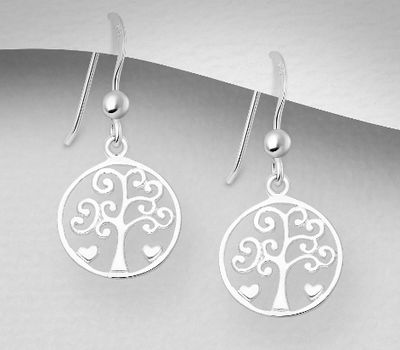 925 Sterling Silver Tree Of Life Earrings