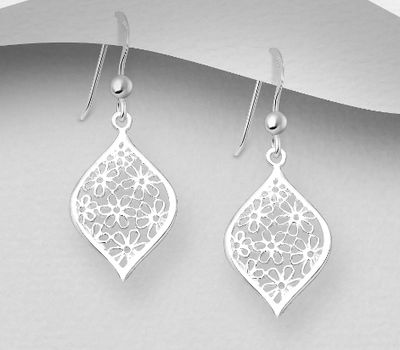 925 Sterling Silver Flower Earrings