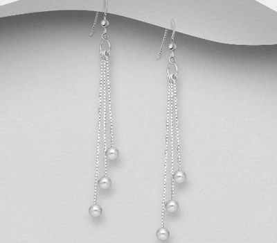 925 Sterling Silver Ball Hook Earrings