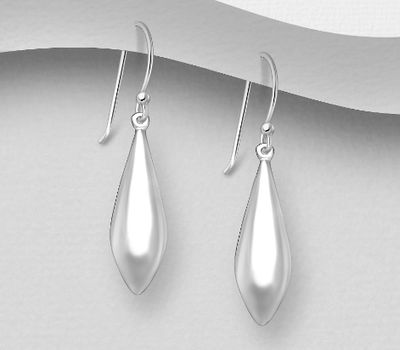 925 Sterling Silver Droplet Hook Earrings