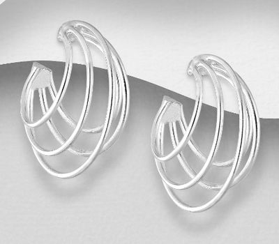 925 Sterling Silver Push-Back Earrings