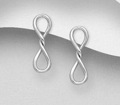 925 Sterling Silver Double-Sided Knot Push-Back Earrings