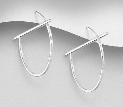 925 Sterling Silver Push-Back Earrings