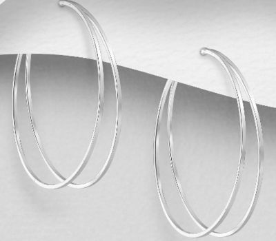 925 Sterling Silver Wire Push-Back Earrings