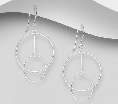 925 Sterling Silver Circle Hook Earrings