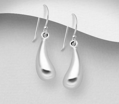 925 Sterling Silver Droplet Hook Earrings