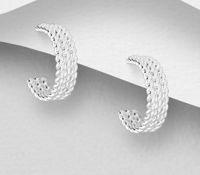 925 Sterling Silver Push-Back Earrings