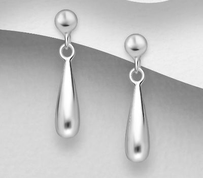 925 Sterling Silver Push-Back Earrings