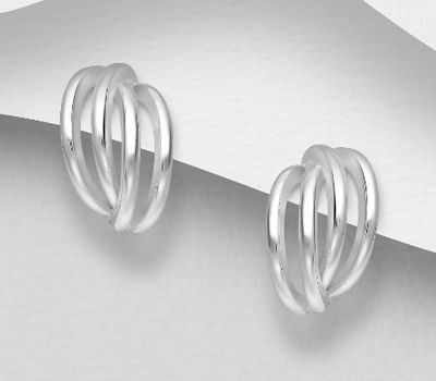 925 Sterling Silver Push-Back Earrings