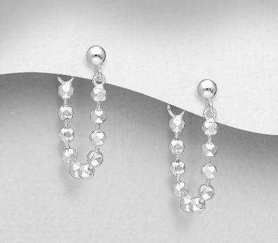 925 Sterling Silver Push-Back Earrings