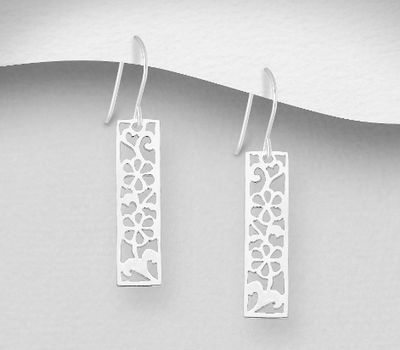 925 Sterling Silver Flower Earrings