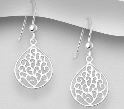 925 Sterling Silver Filigree Earrings