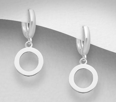 925 Sterling Silver Circle Hoop Earrings