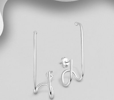 925 Sterling Silver Push-Back Earrings