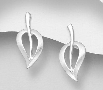 925 Sterling Silver Leaf Earrings