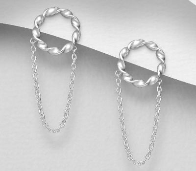 925 Sterling Silver Push-Back Earrings