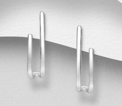 925 Sterling Silver Push-Back Earrings