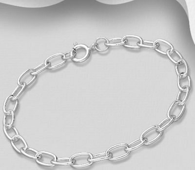 925 Sterling Silver Bracelet to which locker-charms can be added