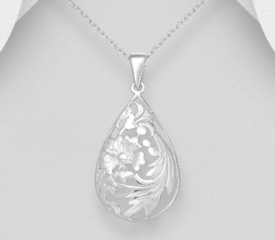 925 Sterling Silver Flower Pendant