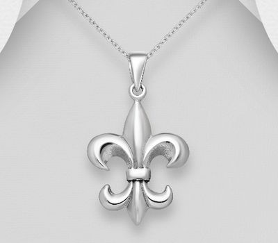 925 Sterling Silver Fleur De Lis Pendant