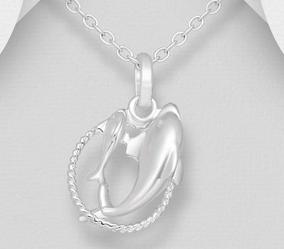 925 Sterling Silver Dolphin Pendant