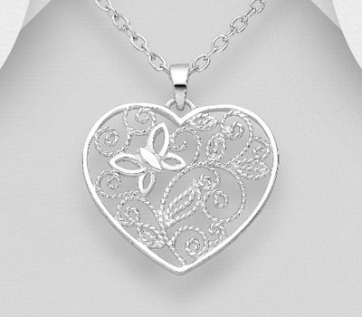 925 Sterling Silver Heart Pendant