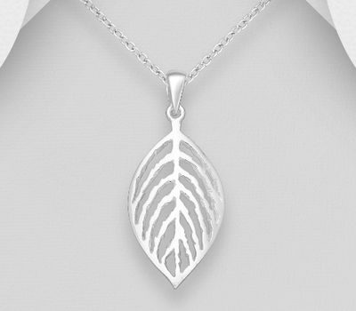 925 Sterling Silver Leaf Pendant