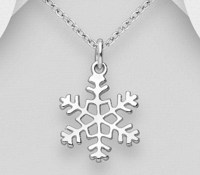 925 Sterling Silver Snowflake Pendant