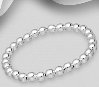 925 Sterling Silver Ball Stretch Bracelet