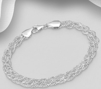 925 Sterling Silver Weave Bracelet