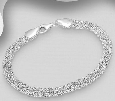 925 Sterling Silver Weave Bracelet