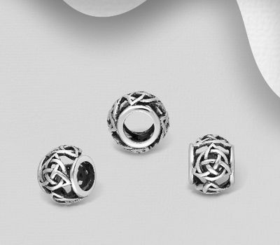 925 Sterling Silver Celtic Bead